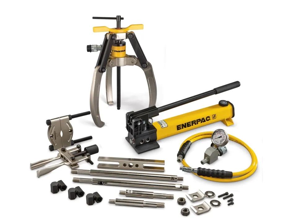 Enerpac LGHMS-310H 10 Ton Hydraulic Lock Grip Master Puller Set with Hand Pump 3 Jaw