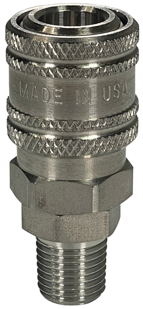 S22 | Stainless Steel Pneumatic Industrial Interchange Quick Coupler 1/4"