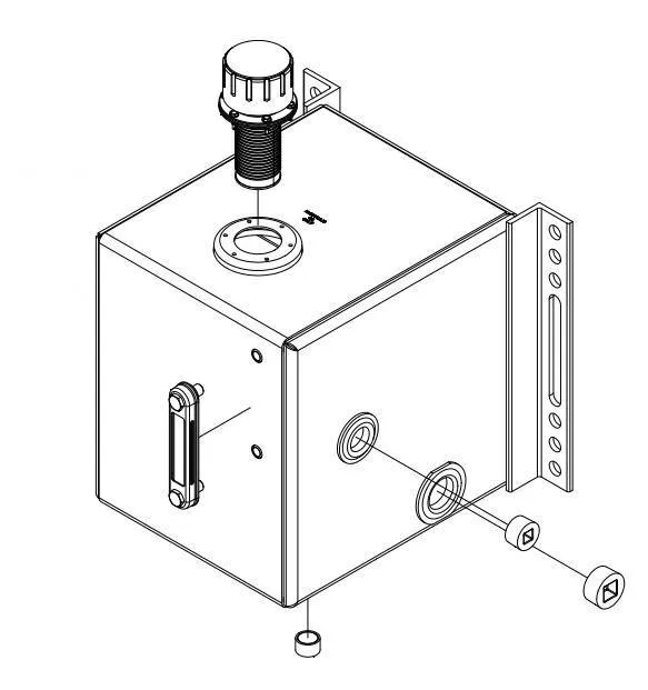 10 Gallon Steel Sidemount Hydraulic Reservoir Tank, A-3100