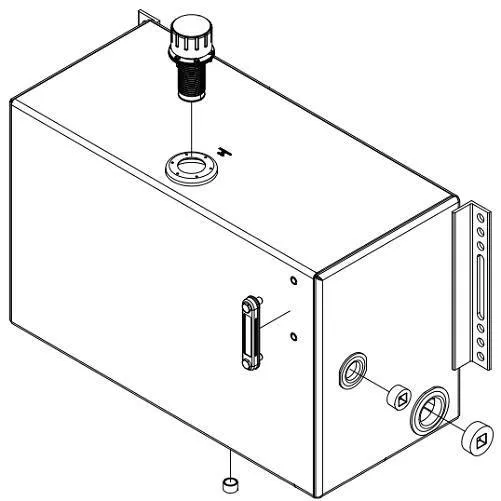 40 Gallon Steel Sidemount Hydraulic Reservoir Tank, A-3400