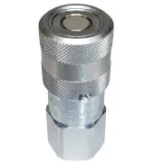 Parker FEM-371-8FP, 3/8", Female Coupler, 1/2-14 NPSF, 6 GPM, 3,000 PSI, Flush Face, ISO 16028, FF Series