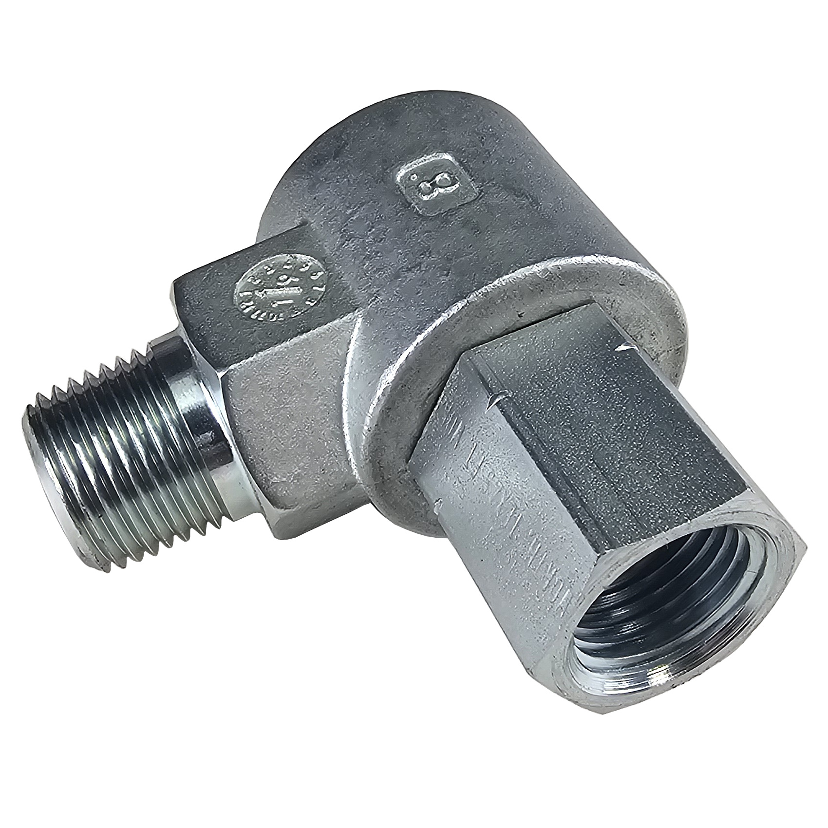 1/2? 90 Degree Live Swivel | 1/2" NPTF Male X 1/2" NPTF Female, 9S8P8-PF8