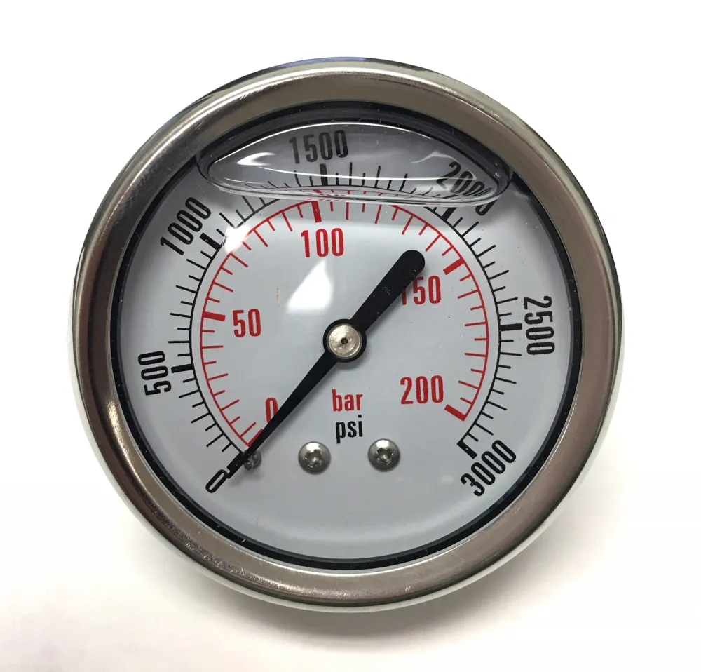 CF1P-350D Glycerine-filled Gauge - Stainless Steel Case, Polycarbonate Lens