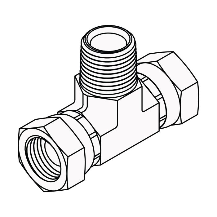1601-06-08-08 , 06MP-08FPX-08FPX TEE 3/8" X 1/2" X 1/2" - Image 2