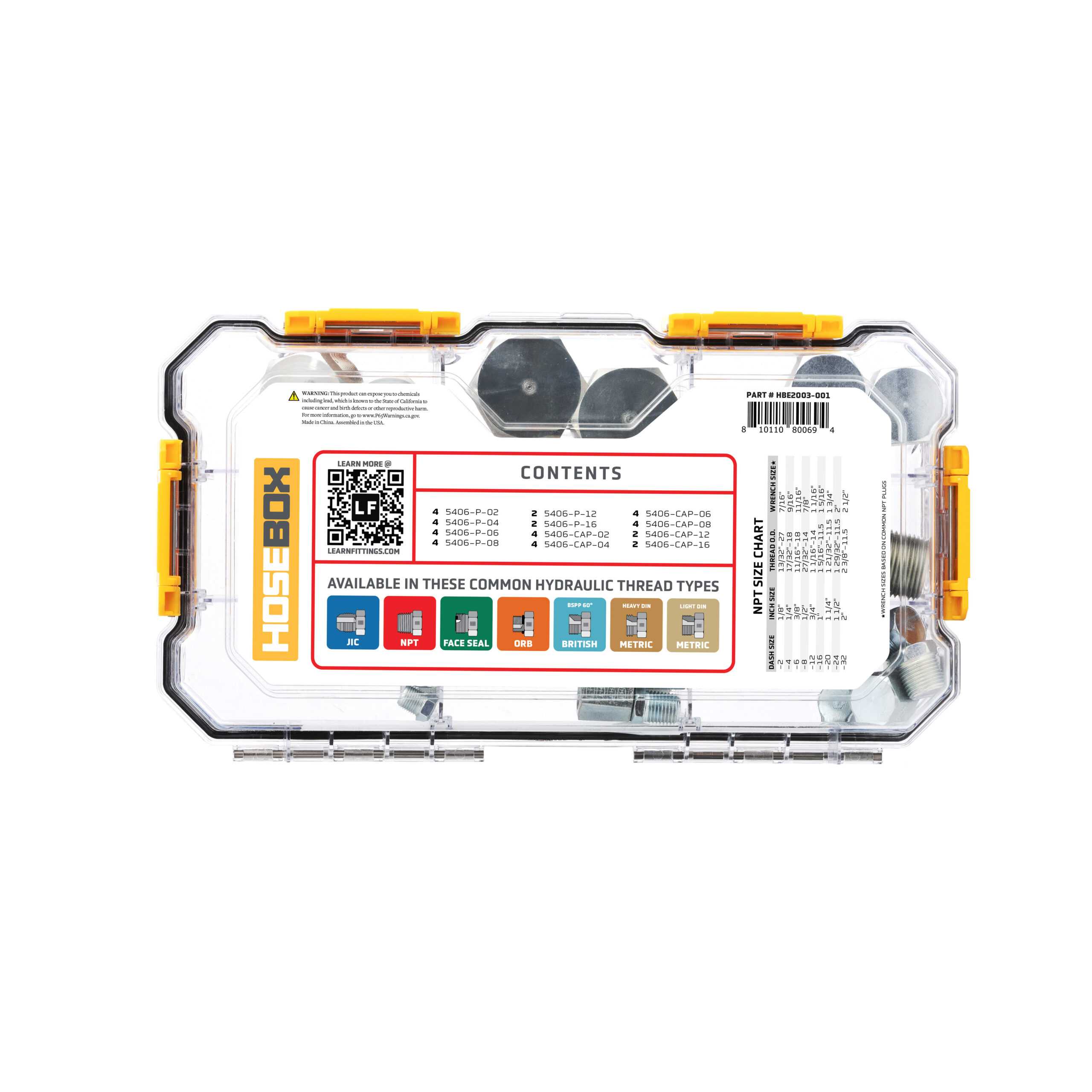 Hose Box NPT Hydraulic Cap And Plug Easy Pack HBE2003-001 - Image 4