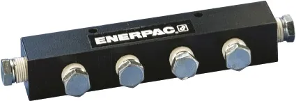 Enerpac A-64 Hydraulic Manifold, 7-Port, 7" Long