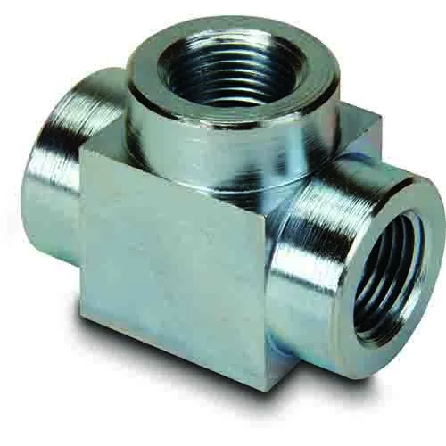 Enerpac FZ1637 High Pressure Tee Fitting, 10000 PSI, Connection From 1/4" NPTF Female to 1/4" NPTF Female