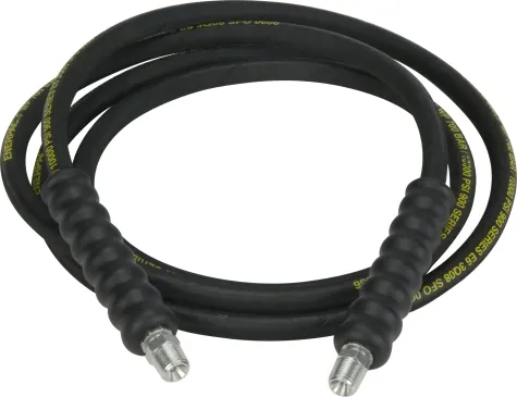 Enerpac High Pressure Hydraulic Hose H-9210, 10 ft. Heavy-Duty Rubber, .25 in. Diameter