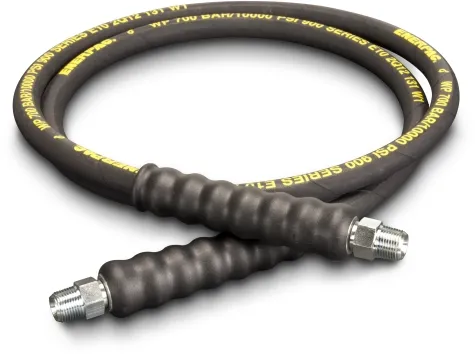 Enerpac High Pressure Hydraulic Hose H-9306, 6 ft. Heavy-Duty Rubber, .38 in. Diameter