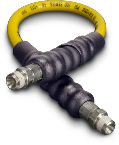 Enerpac High Pressure Hydraulic Hose H-7202, 2 ft. Yellow Thermo-Plastic, .25 in. diameter