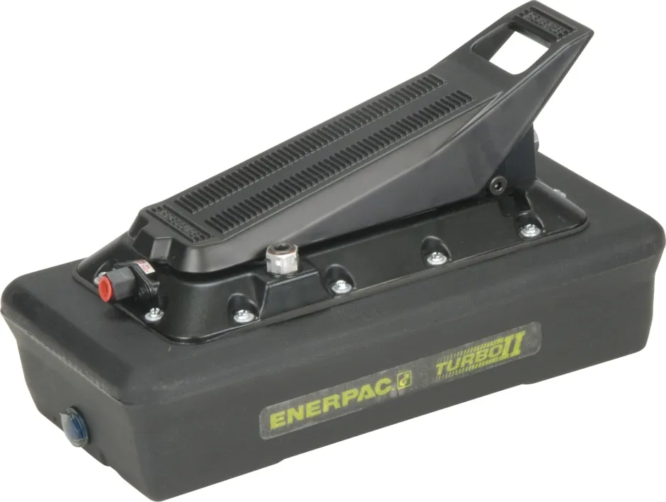 Enerpac PATG-51S8N Turbo II Air Hydraulic Pump Hand/Foot Operated 3 way Valve 120 in3 Oil Flow at 100 psi