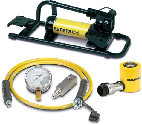Enerpac SCL-101FP 10 Ton 1.5 in Stroke Low Height Hydraulic Cylinder and Foot Pump Set