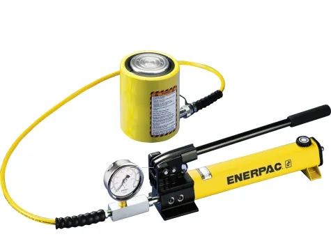 Enerpac SCL-101H 10 Ton 1.5 in Stroke Low Height Hydraulic Cylinder and Hand Pump Set