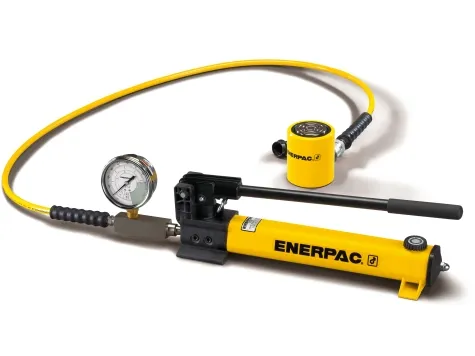 Enerpac SCL-302H 30 Ton 2.44 in Stroke Low Height Hydraulic Cylinder and Hand Pump Set