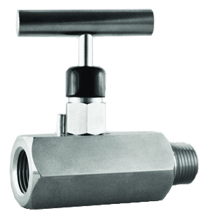 HPNV-1/8NPT-MF Needle Valve - High Pressure, Zinc-Nickel Construction